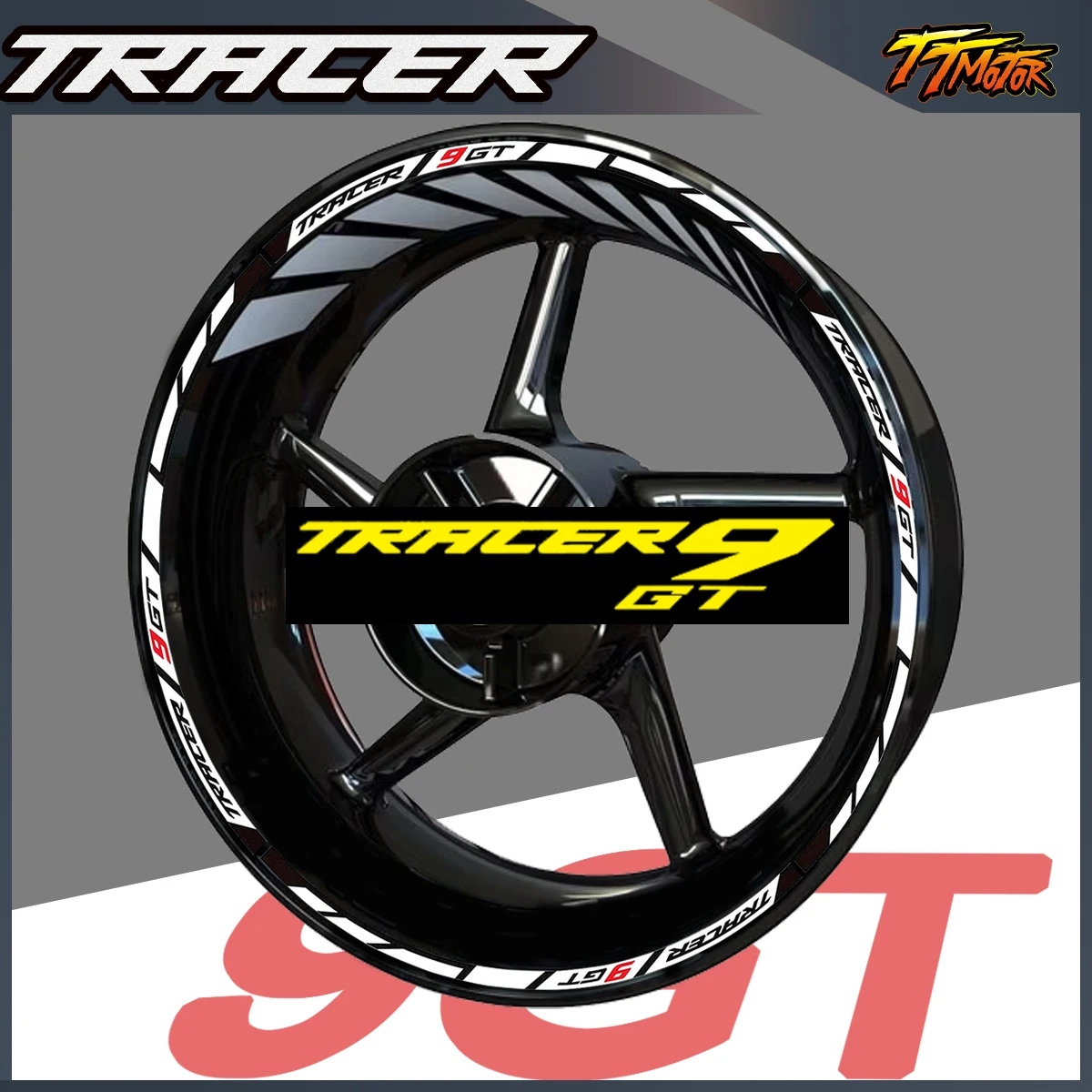 

Reflective Waterproof Motorcycle Accessories Wheel Hub Sticker Rim Stripe Inner Tape Decal For Tracer 9 GT 900 9GT Tracer9GT