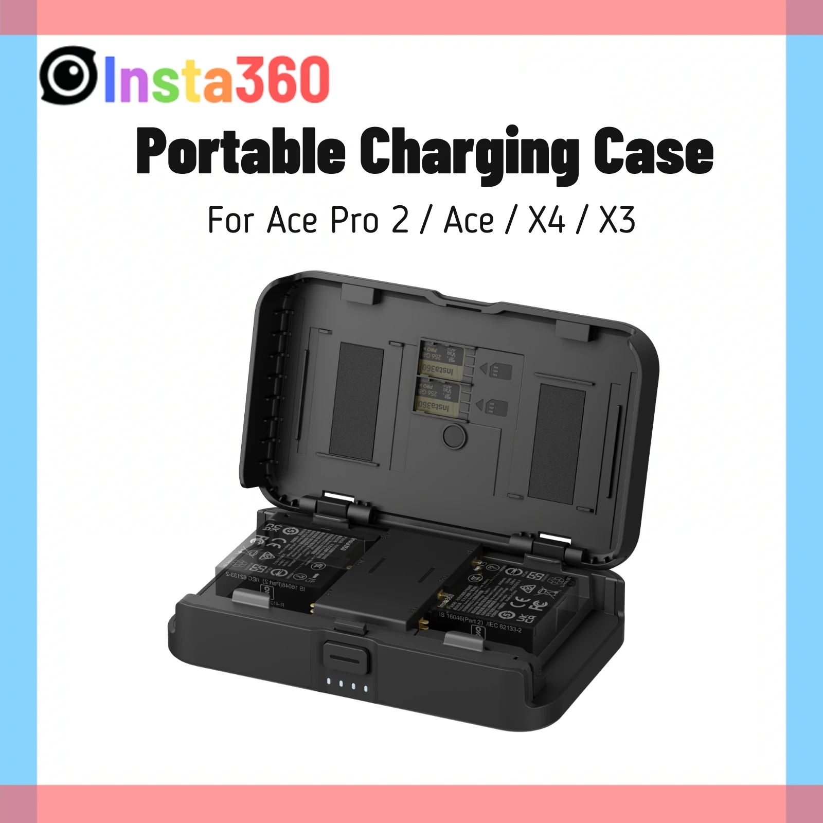 Insta360 Ace Pro 2 10000 mAh Portable Charge Case Battery Power Bank For Insta 360 Ace Pro 2 X4 X3 Original Accessories