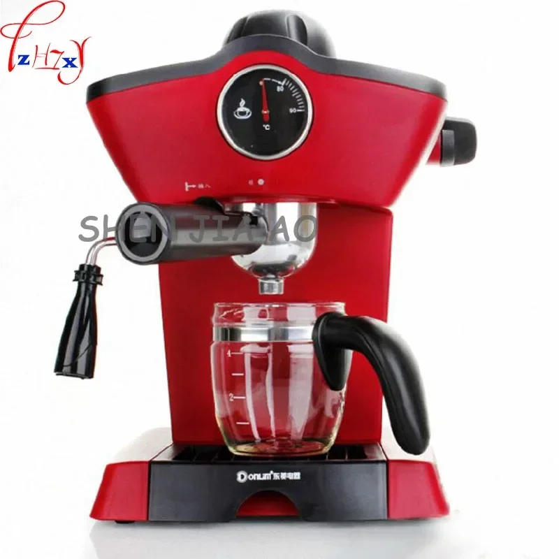 220V Household Italian Semi-Automatic Pump Coffee Machine Pressure Steam Cappuccino Coffee Machine Coffee Pot Espresso Machine