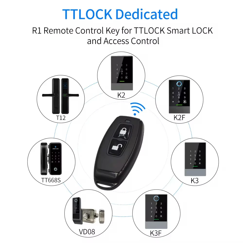 Imagem -04 - Controlador Remoto sem Fio Bluetooth Key Fob para Ttlock Smart Lock Dispositivos Inteligentes com Módulo rf