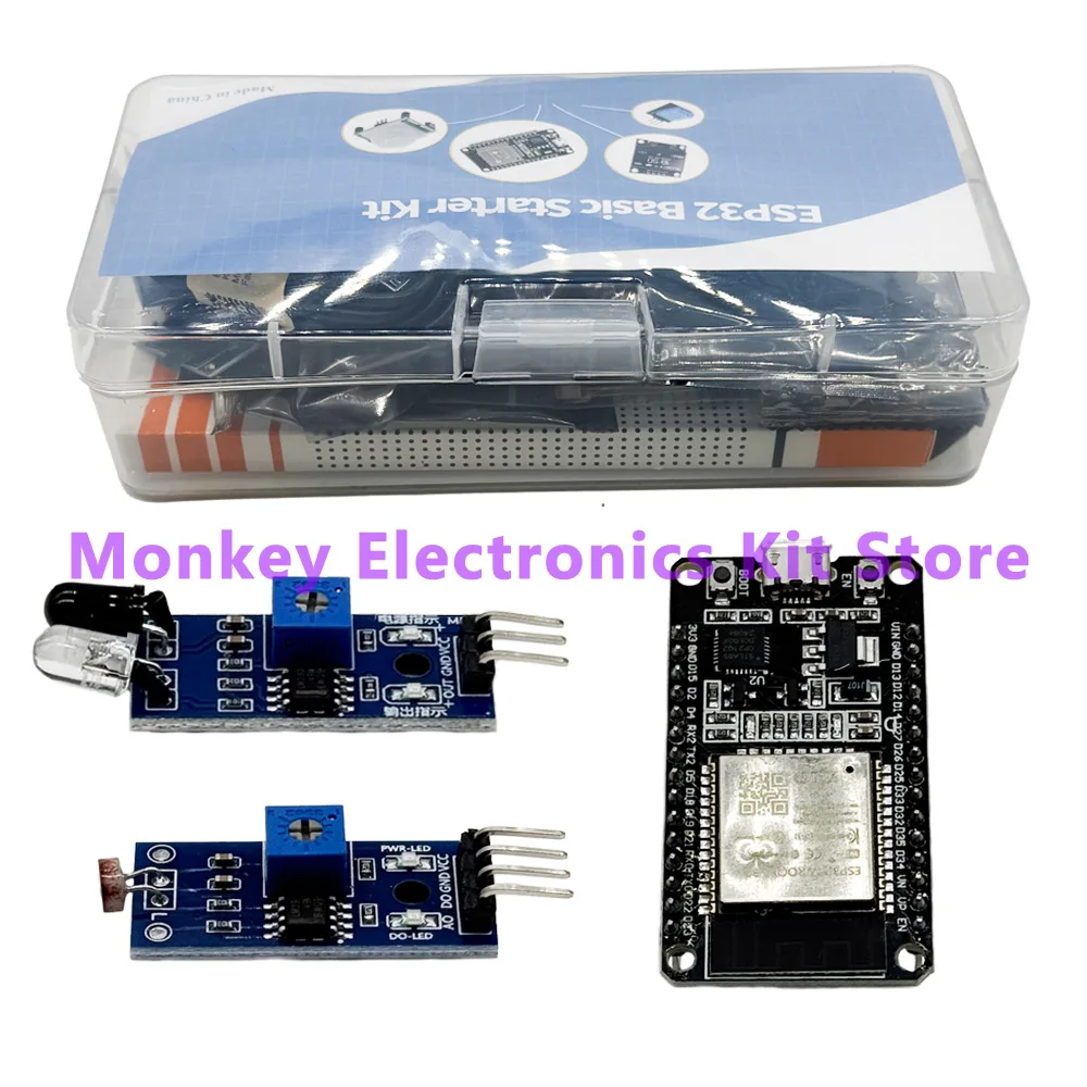 Esp32 kit inicial básico kit de aprendizagem de projeto com tutoriais kit inicial básico para esp32 ESP-32S jabalí de desenvolvimento wi-fi tem caixa