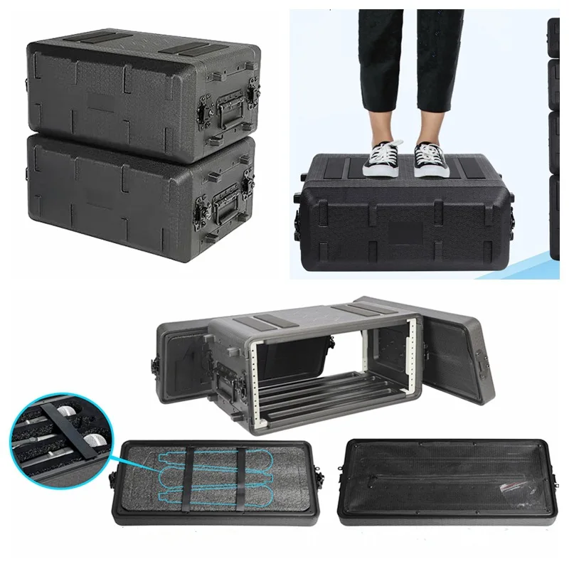 Wireless Microphone Box Professional PE Plastic Air Case Portable Multi-function Shockproof Amplifier Boxes Practical Toolbox