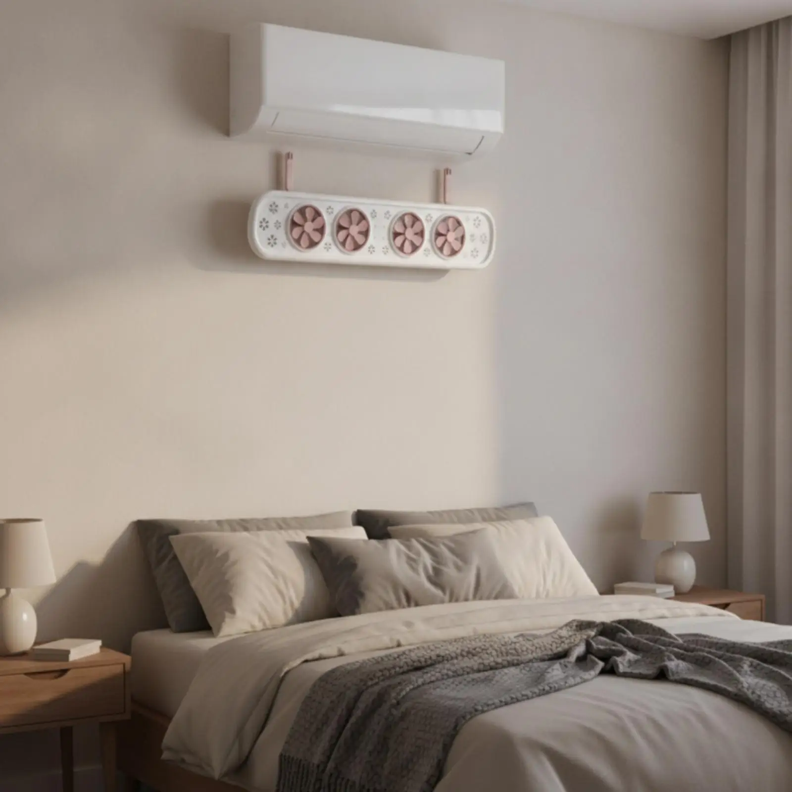 Air Conditioner Wind Deflector with Fan Outlets Climate System Wind Deflector