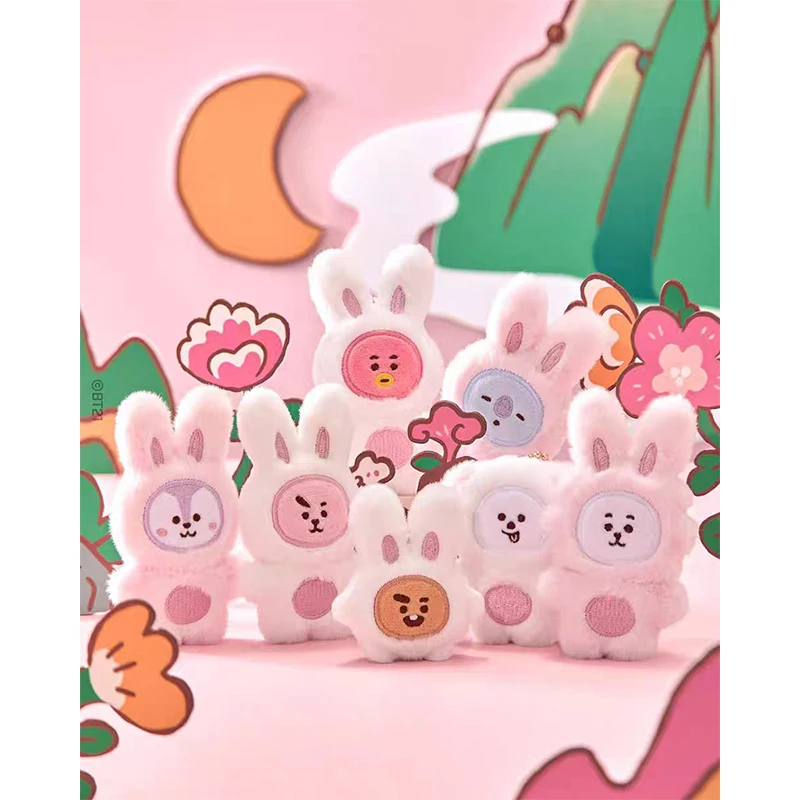 

Linefriends Bt21 Фестиваль середины осени Нефритовый кролик серии милый плюшевый брелок рюкзак сумка для хранения украшения подарочная коллекция игрушек