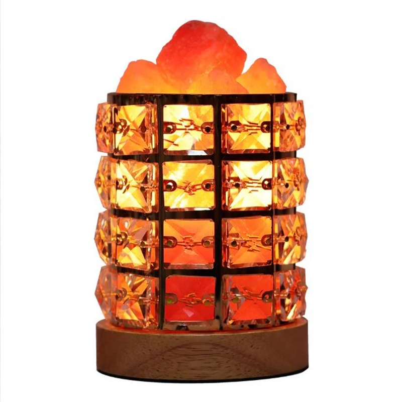 Crystal Natural Himalayan Salt Lamp USB Led Night Light Table Lava Lamps for Bedroom Bedside Warm Light Christmas Decoration led