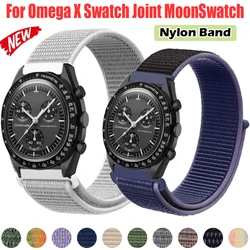 20mm Nylon Loop Strap For Omega X Swatch Joint MoonSwatch Band Weave Bracelet Watchband Colorful Sport Wristband Accessories