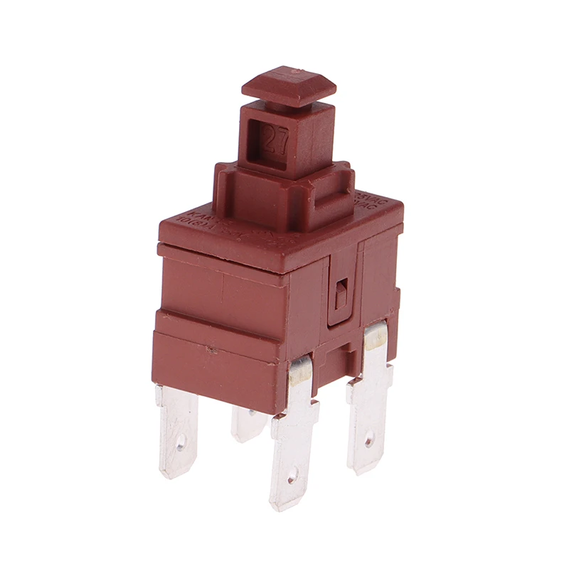 Power Switch Push Button KAN-L5 Switch 7.5A 250V AC 4 Pin ON OFF T120 Water Heater Vacuum Cleaner Lock Self-locking Switch