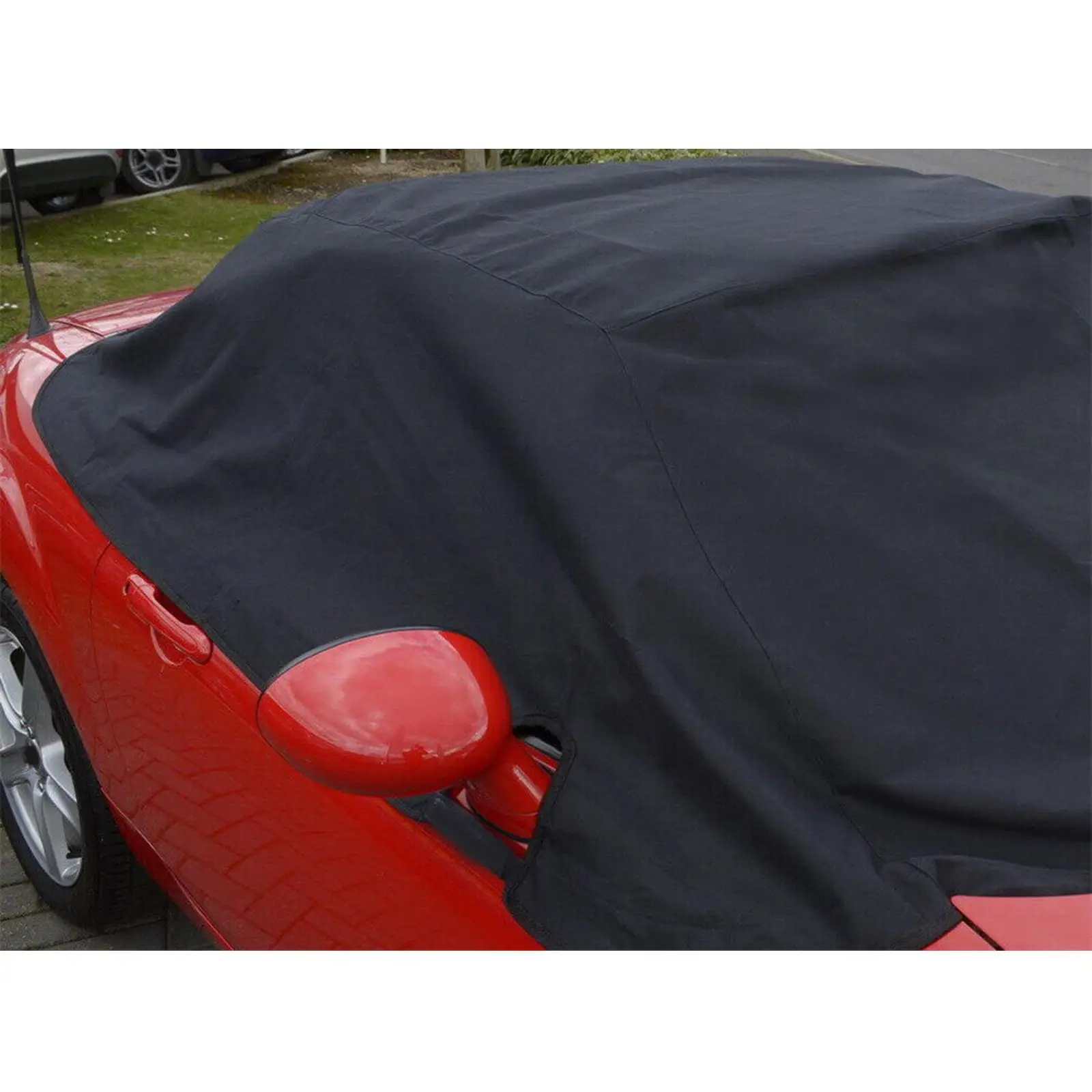 Capa macia para teto, meia capa, durável, à prova d'água, proteção solar para mazda mx5 mk3, pode ser pendurada no espelho traseiro para fixação