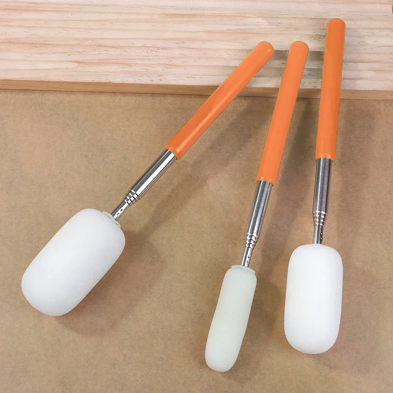 Pottery Absorbent Sponge Telescopic Stick Sculpture Clip DIY Ceramic Throwing Kitchen Tools No Scratch Easy Reach