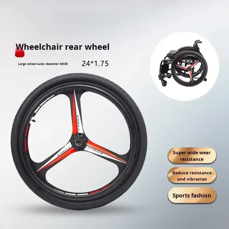 24-Inch Carbon Fiber D-Wheel Wheelchair Rehabilitation Treatment Supplies view 6
