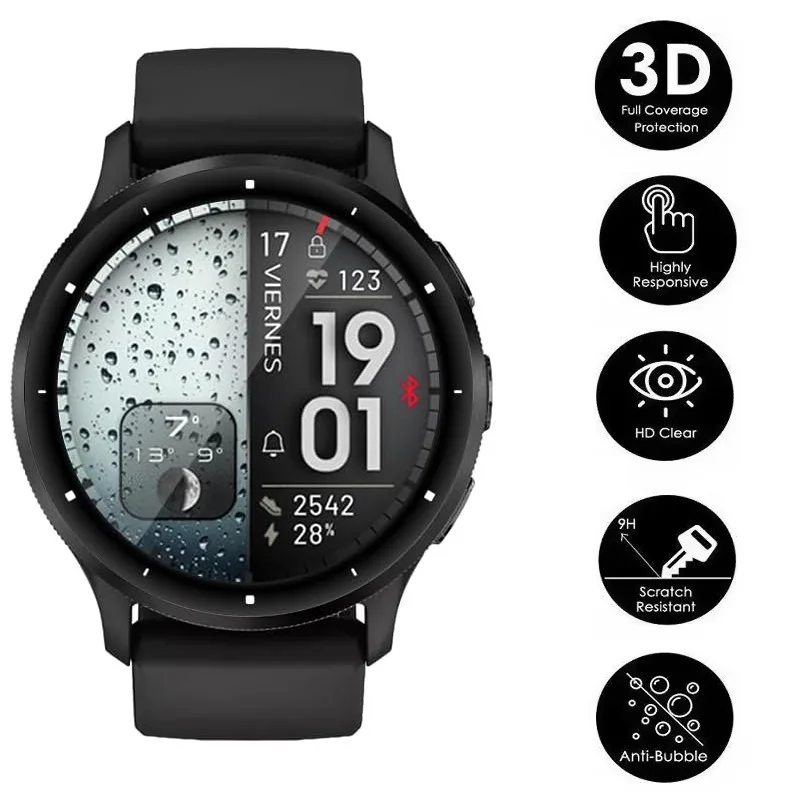 Garmin VENU용 3D 커브드 엣지 스크린 보호대, 스마트 워치 풀 커버, 스크래치 방지 보호 필름, 3PCs