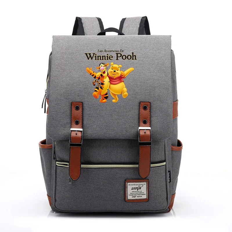 Disney Winnie the Pooh Backpack Boys Girls School Bag Teenager laptop Bag Women Men Backpacks Casual Travel Rucksack Mochila