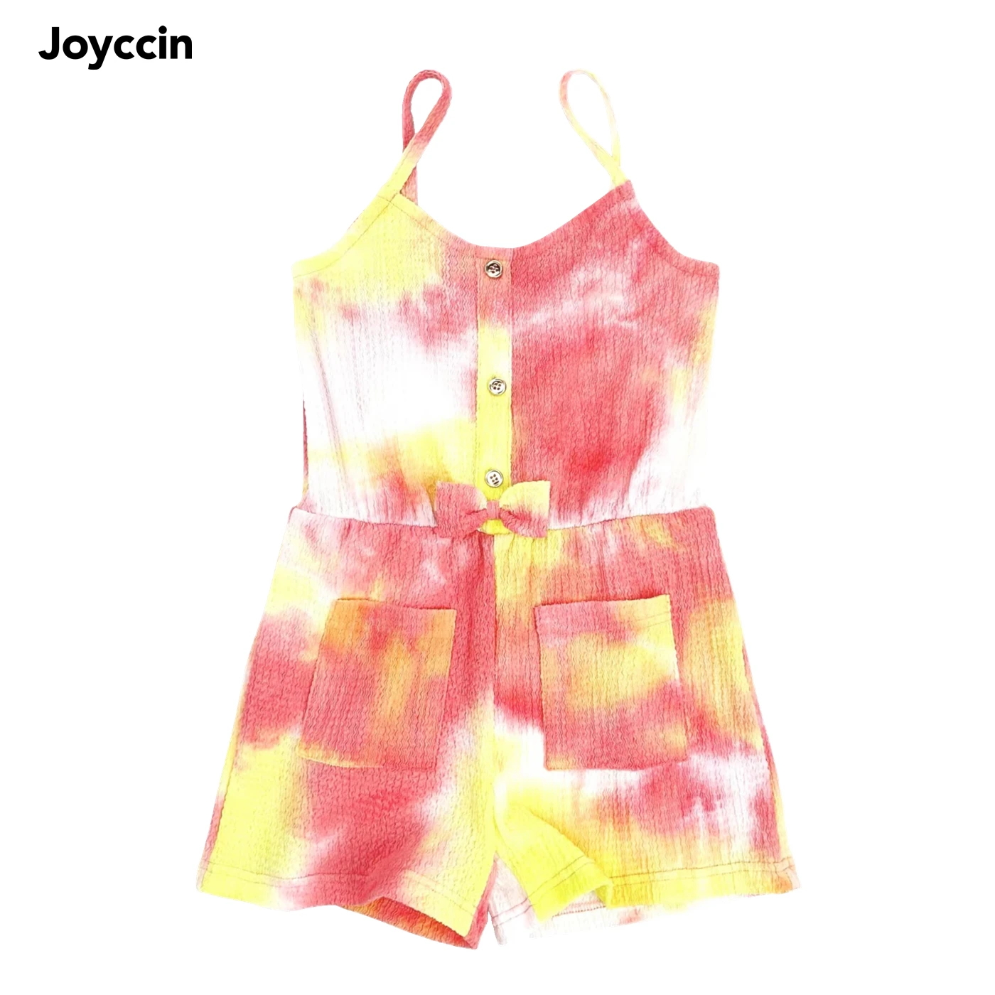 

Joyccin Girls Cute Jumpsuits Dress Holiday Beachwear Summer Children's Tank Rompers Solid Tie Dye Overalls Onepiece Clothes