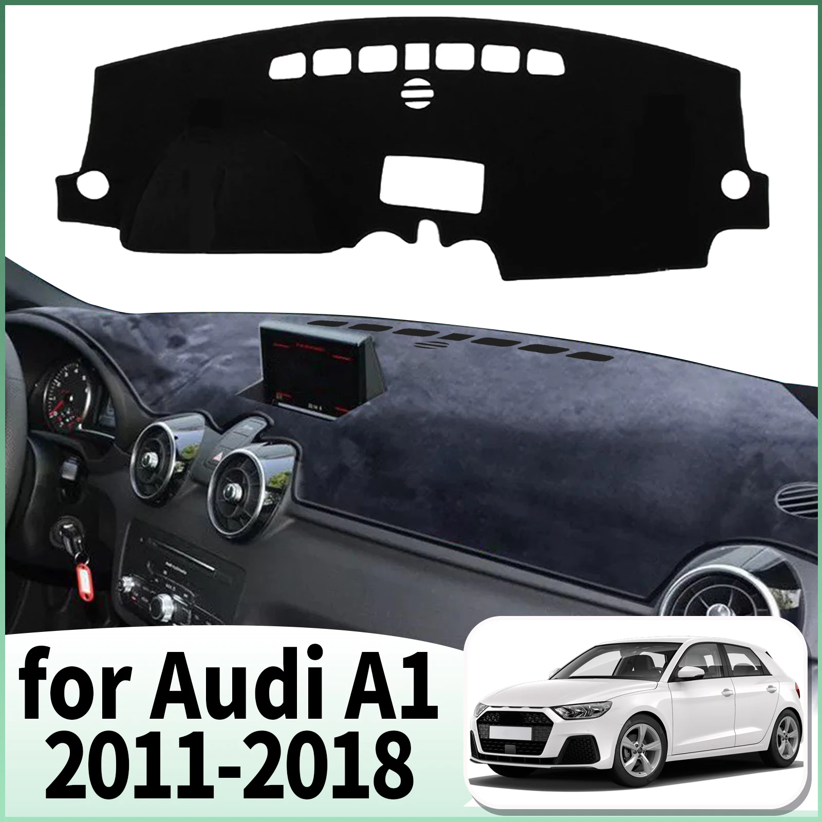

fit for Audi A1 8X MK1 1th 2018-2011 LHD Dashmat Dashboard Cover Pad Accessories DashMat Sunshade Protective Carpet Car Leather