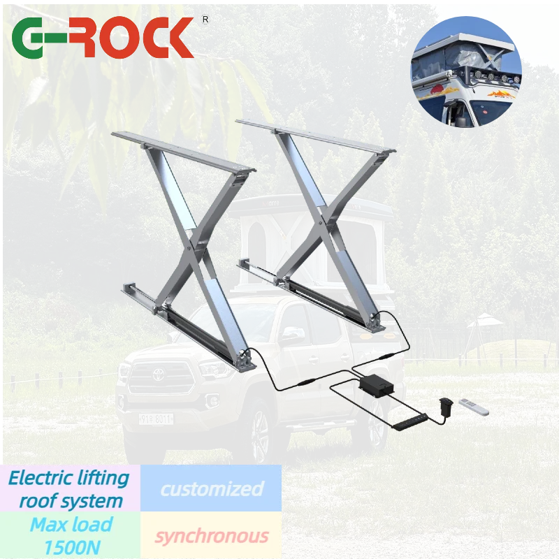 Business RV Electric Lifting Roof System with 12V Linear Actuator Pop