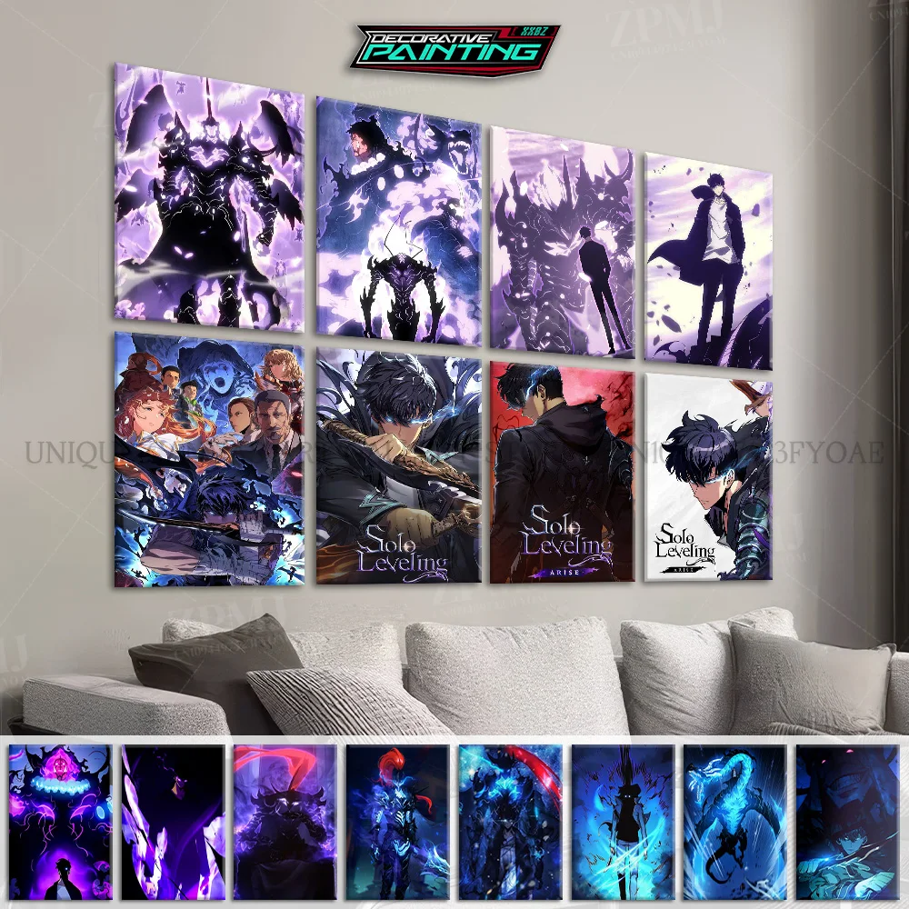 

Anime Solo Leveling Figures Canvas HD Prints Pictures Wall Art Interior Painting Home Decor Posters For Living Room No Framework