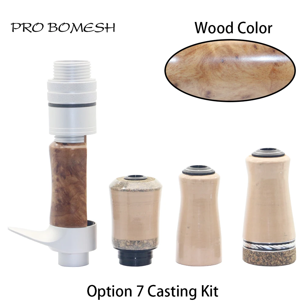 Pro Bomesh Holz Spinning Casting Reel Sitz Split 3A Kork Griff Kit DIY Forelle Angelrute Gebäude Komponente Reparatur Zubehör – Detail 24