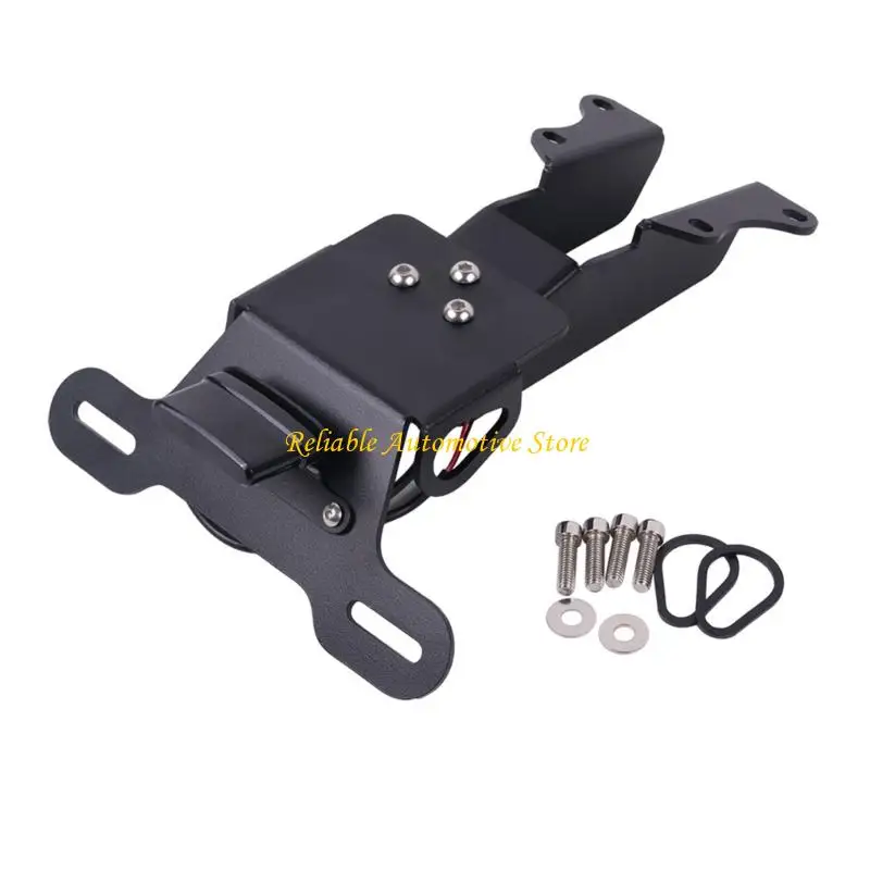 

M68B Short Tail License Plate Bracket For Motorcycles Stainless Steel Easy No Tool Installation Secure Fastening