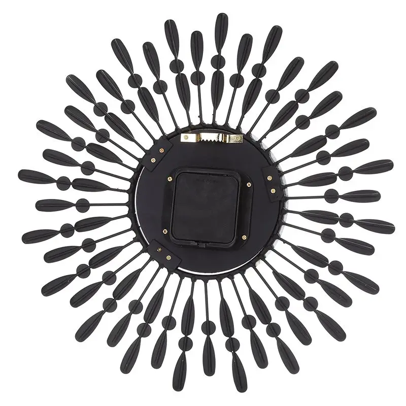 Grande horloge murale 3D avec biscuits brillants, style soleil, décor de salon moderne, nouveau, 15 po