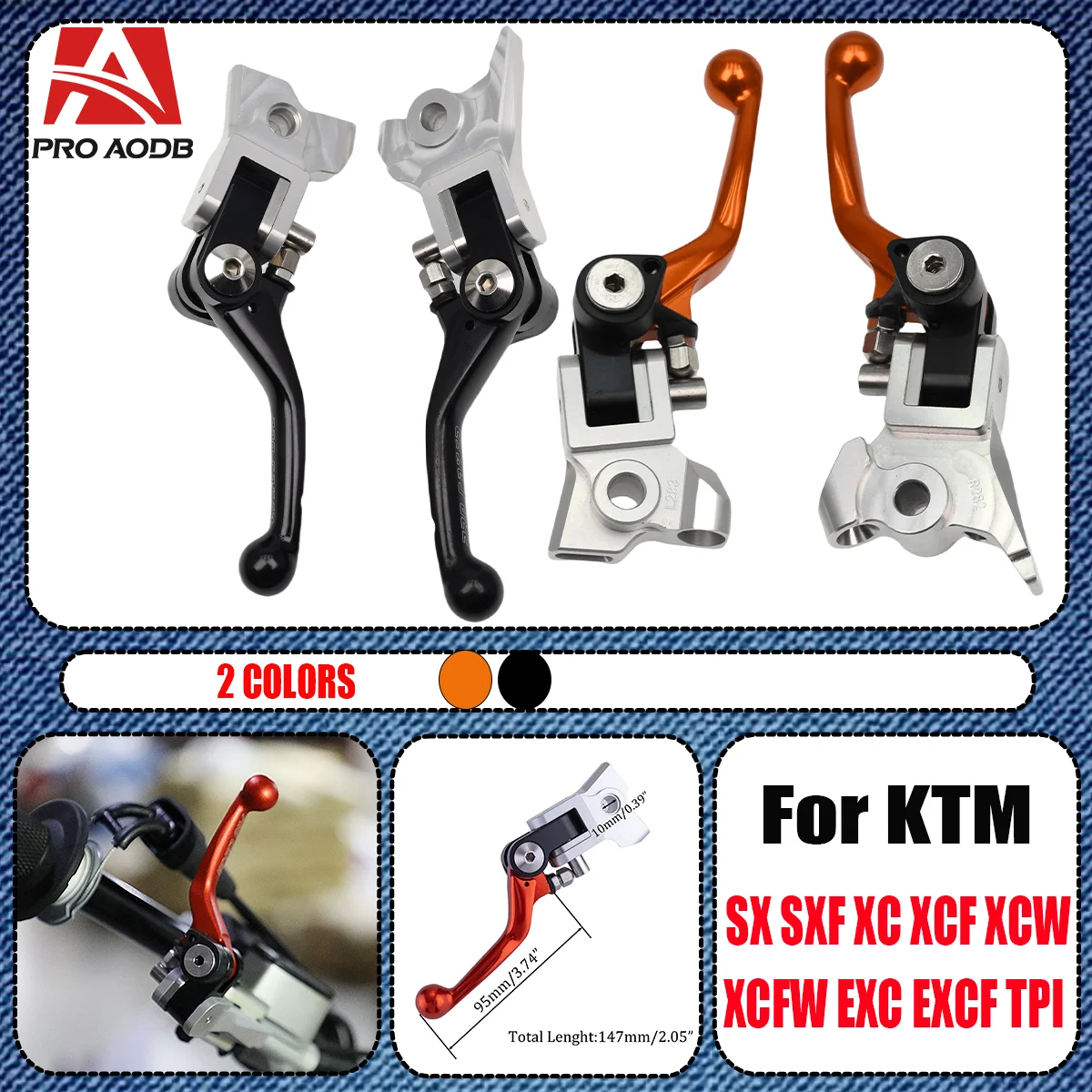 

Motorcycle CNC Brake Clutch Lever For Husqvarna TE TC FE 250 350 450 501 2014-2016 For KTM XCF XCW EXC EXCF SX SXF XC 2014-2023