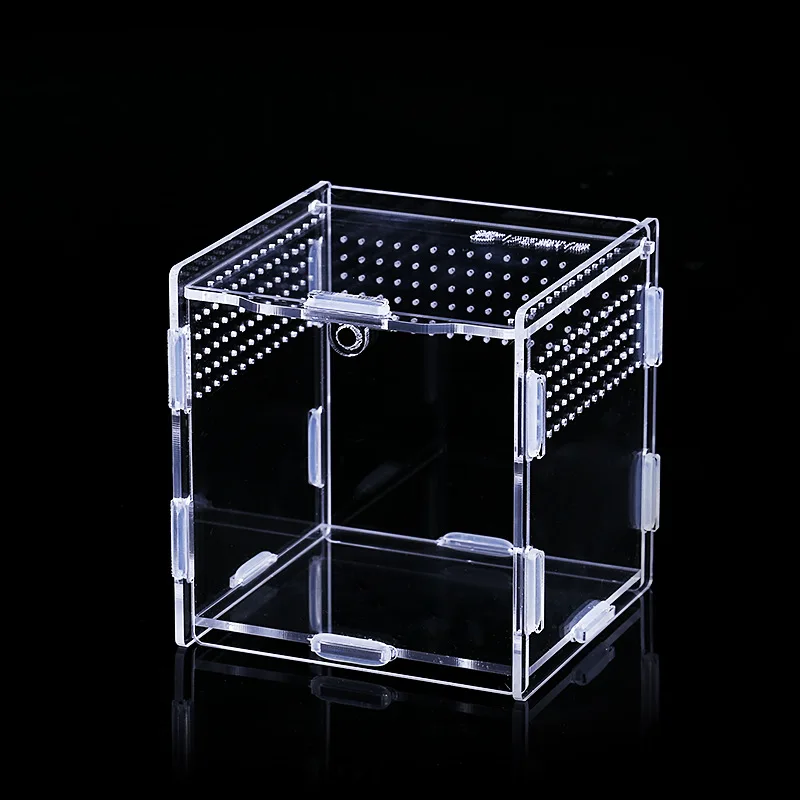 Acrylic Transparent Reptile Terrarium Habitat Breeding Box Reptiles Turtle Cage Nano Arboreal Tarantula Enclosure Dearded Dragon