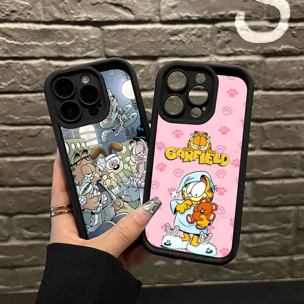 Чехол для телефона Kawaii Classic G-garfields Cat для iPhone 11 12 13 14 15 16 17 Pro Max Plus, противоударный защитный чехол
