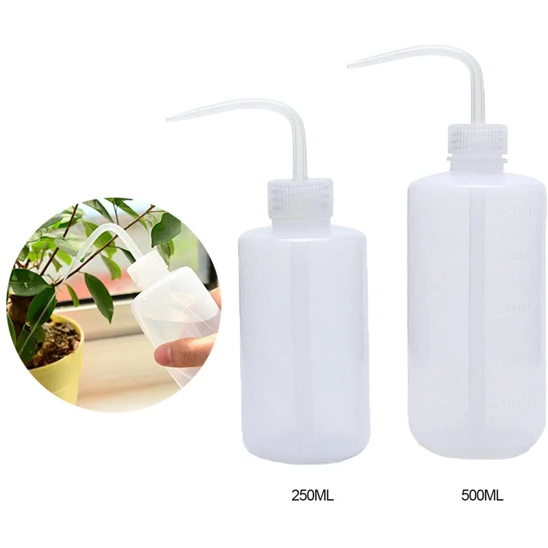 플라스틱 곡선 물병, 다육 물병, 250ml + 500ml, 10 개 식물 및 꽃