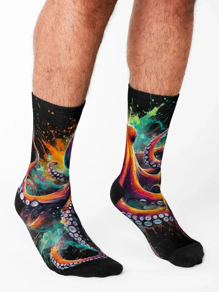 Tentacle Spectacle Socks bright garter winter thermal Lots anti-slip Socks Female Men's