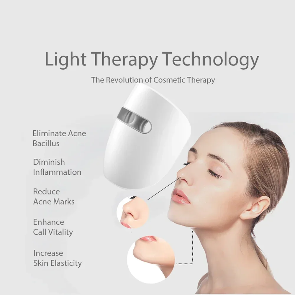 Luces de belleza facial, luz infrarroja roja, terapia de luz led, máscara led antienvejecimiento multifunción, tratamiento del acné