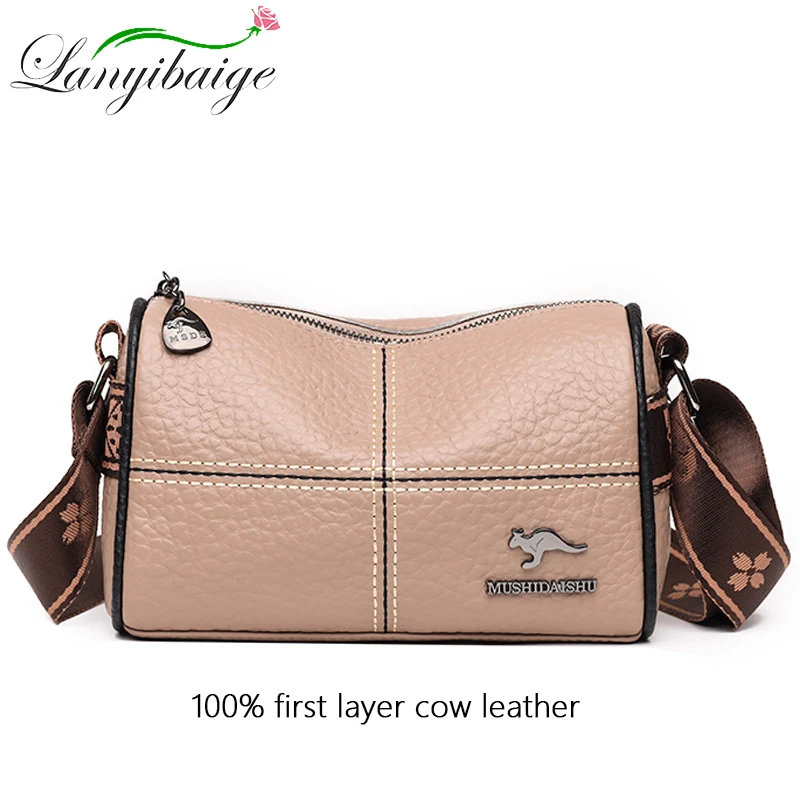 Women Tote bag Genuine Leather Women\'s bag High Quality Cowhide Handbag Fashion Women Shoulder bag Designer Female Messenger Bag