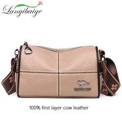 Women Tote bag Genuine Leather Women's bag High Quality Cowhide Handbag Fashion Women Shoulder bag Designer Female Messenger Bag