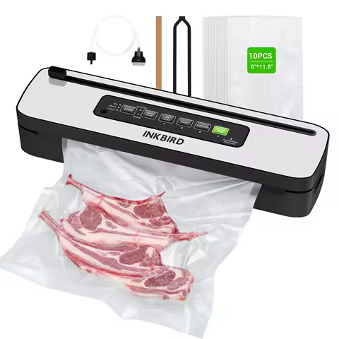 INKBIRD INK-VS05 Home Vacuum Sealer Machine, Dry / Moist / Liquid Food Types with Vac&Seal / Seal Only / Pulse / Canister Modes