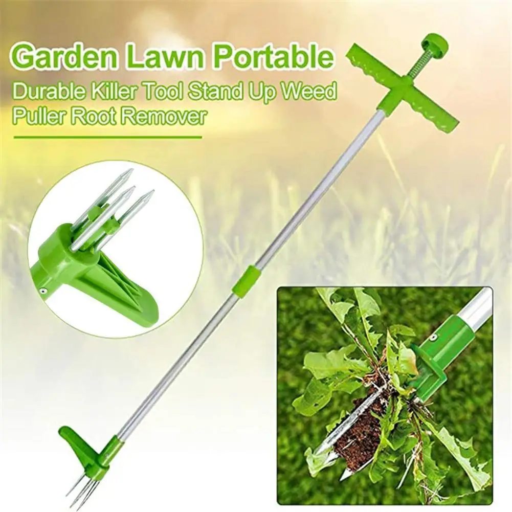 

Portable Long Handle Weed Remover Garden Lawn Weeder Yard Grass Root Puller Tool