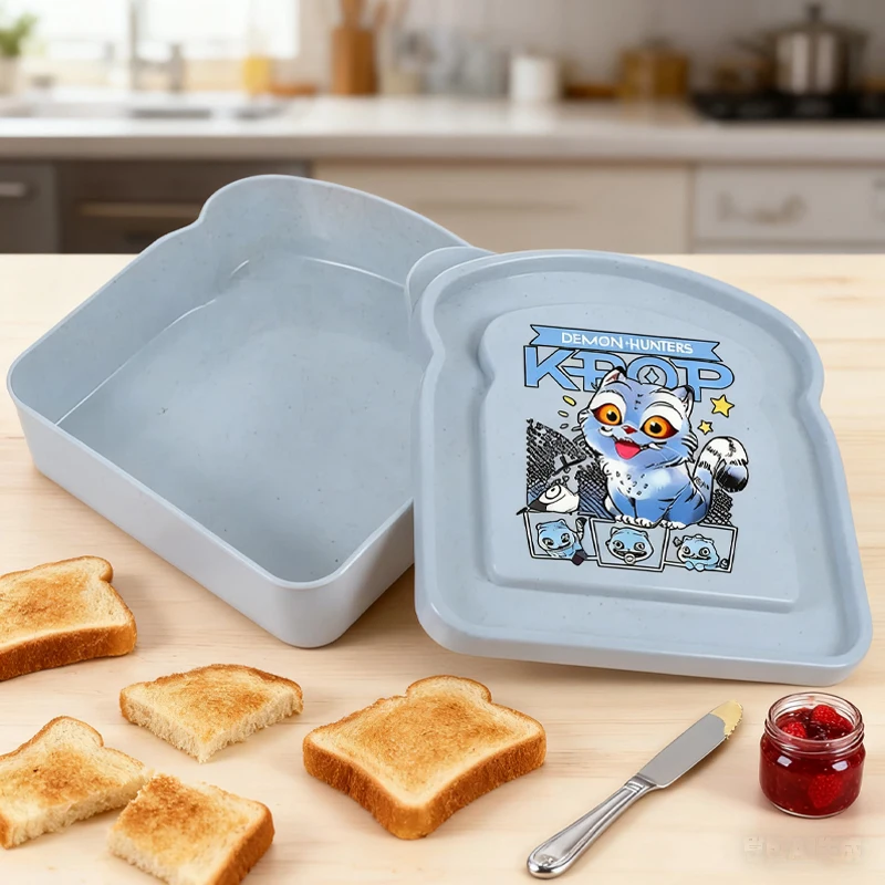 

KPop Demon Hunters Lunch Box Leak Proof Convenient Insulated Box Outdoor Camping Cartoon Pattern Bento Box Friend Birthday Gift