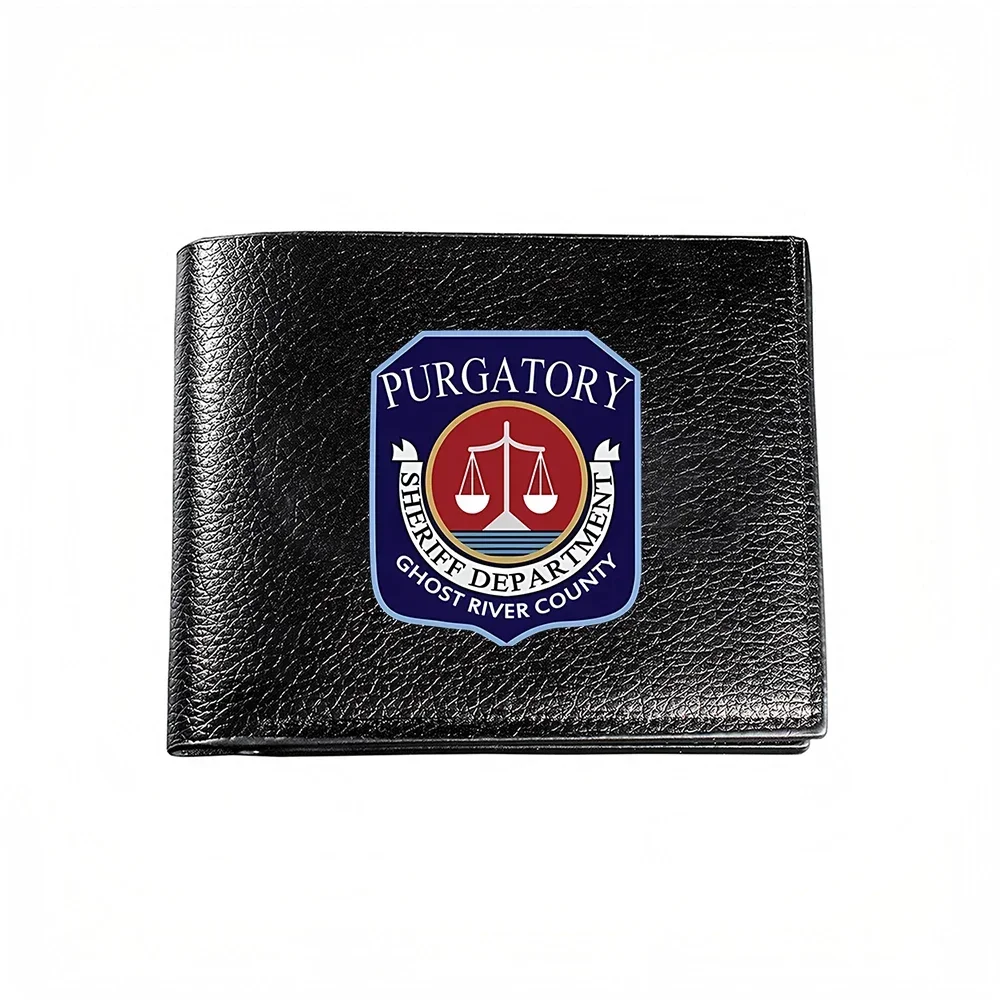 Purgatory Sheriff Department Ghost River County Emblem Wallet Casual Business Fashion Print Men's Card Holder