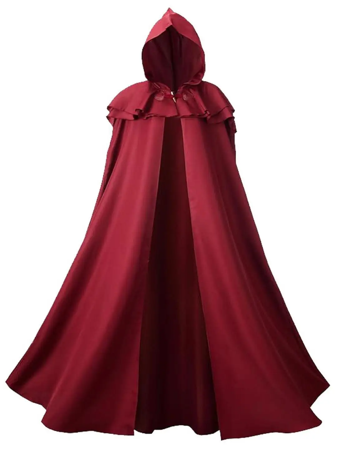 

loween Wizard Robe Medieval Retro Hooded Cloak Knight Monk Long Robe Cosplay Women's Ethnic Costume Stage Performance