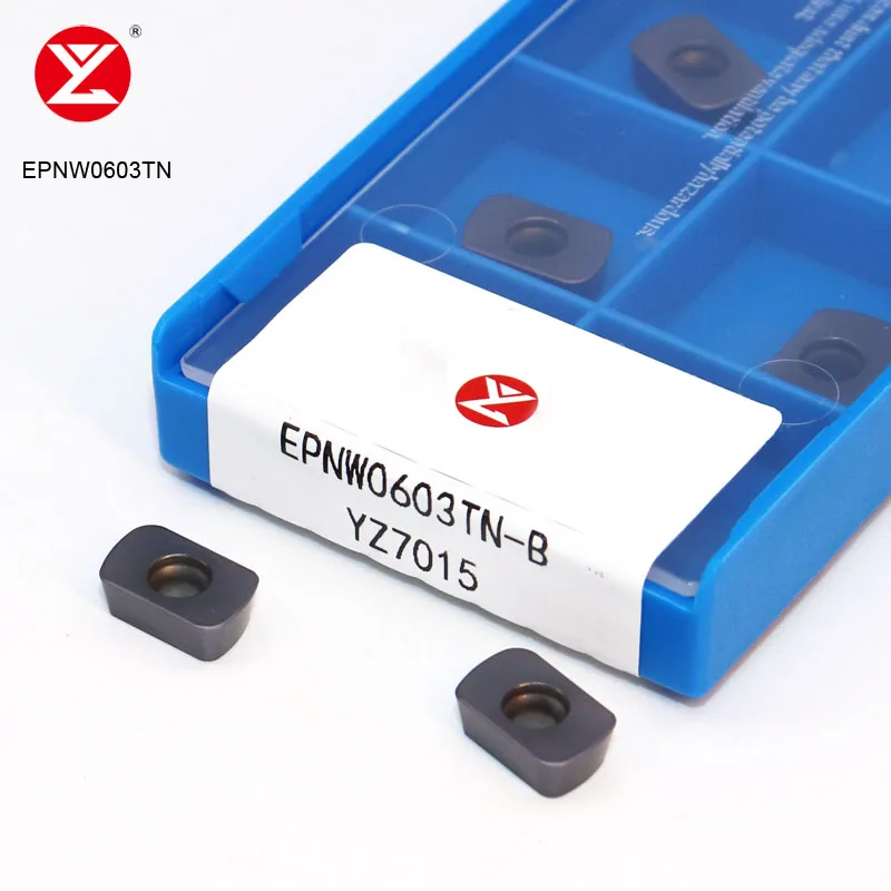 YUZETOOLS-cortador de fresado EPNW0603 EPMT0603 de acero inoxidable, insertos de alimentación rápida, cabezal de corte de rosca CNC ASR06