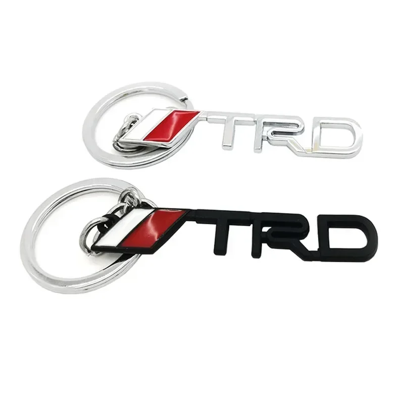 Car Key Ring Keychain for  TRD Logo Camry PRIUS REIZ COROLLA EZ PRODO VENZA HIGHLANDER RAV4 Accessories Badge Key Holder