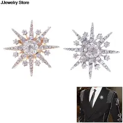 Wedding Snowflake Diamante Brooch Rhinestone Crystal Broach Pin Xmas Gift Fashion Women Brooches