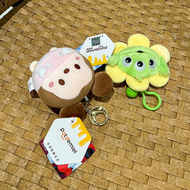 Miniso genuine Disney Strawberry Bear Winnie Bear pendant fashionable exquisite backpack keychain small ornament girl