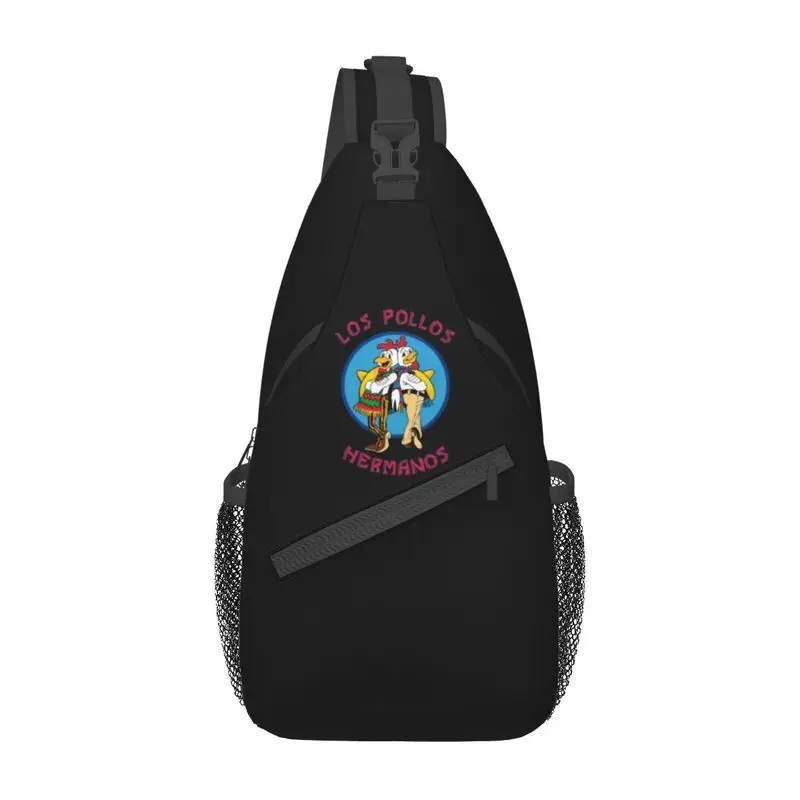 Los Pollos Hermanos Breaking Bad Sling Chest Crossbody Bag Men Casual The Chicken Brothers Shoulder Backpack for Hiking