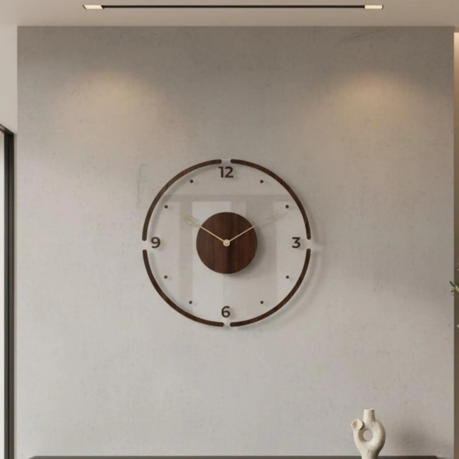 Minimalist Levitating Number Clock Non-Ticking Acrylic Decorative Clock Easy to Hang for Living Room, Bedroom