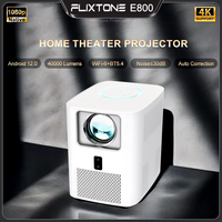 FlixTone E800 2K 4K Projector Full HD 3000 ANSI Projector for Movies Data Show Android Home Cinema WiFi 6 PK DLP Smart tv Beamer