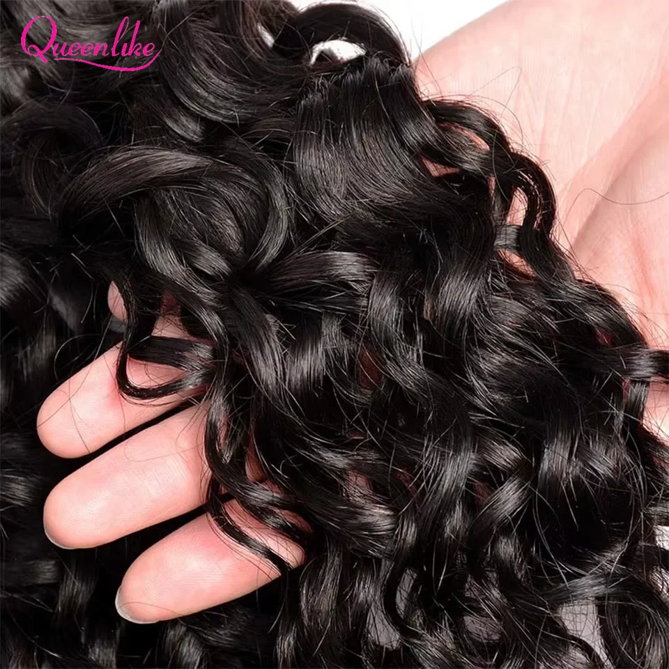 حزم موجة المياه الشعر البشري 12A البرازيلي ريمي 100% حزم الشعر البشري الحقيقي 1/3/4 قطعة شعر مموج عميق مجعد 12-32 بوصة #4