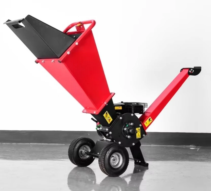 7HP Wood Shredder 212cc Tree Cutter Drum Blade Wood Chipper with Capacity of 50mm Branch Feed Feed Processing Machines
