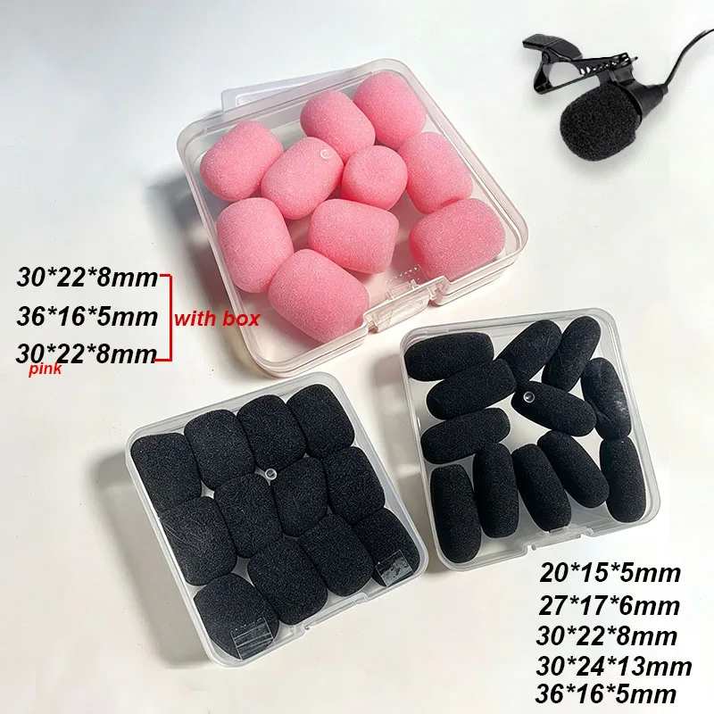 10PC Mini Microphone Dedicated Set Headset Replacement Foam Headset Mic Cover Microphone Windscreen Headset Sponge