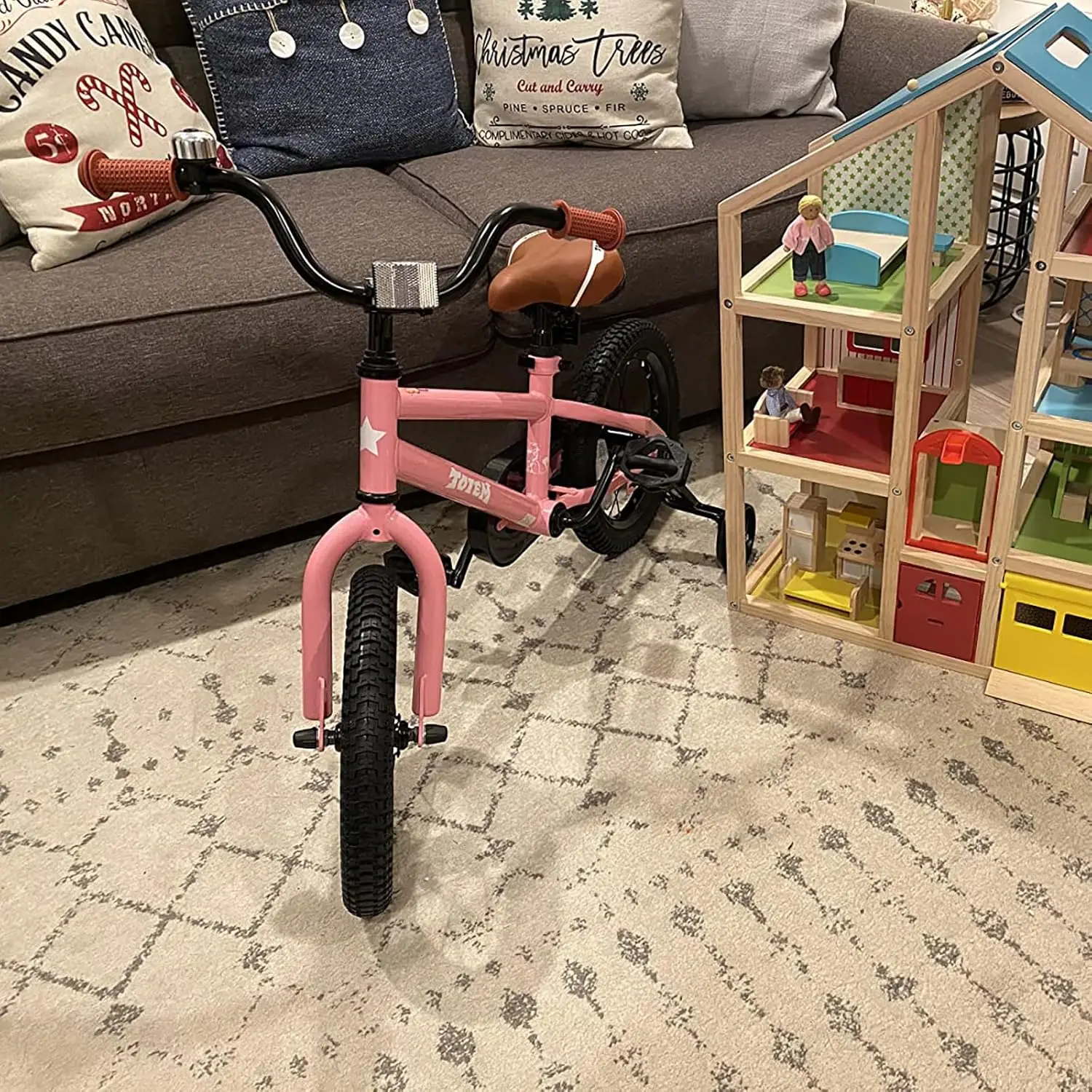 Kids Bike for Ages 2-12 Years Old Boys Girls, 14 Inch BMX Style Kid's Bikes with Training Wheels, Children Bicycle for Kids a