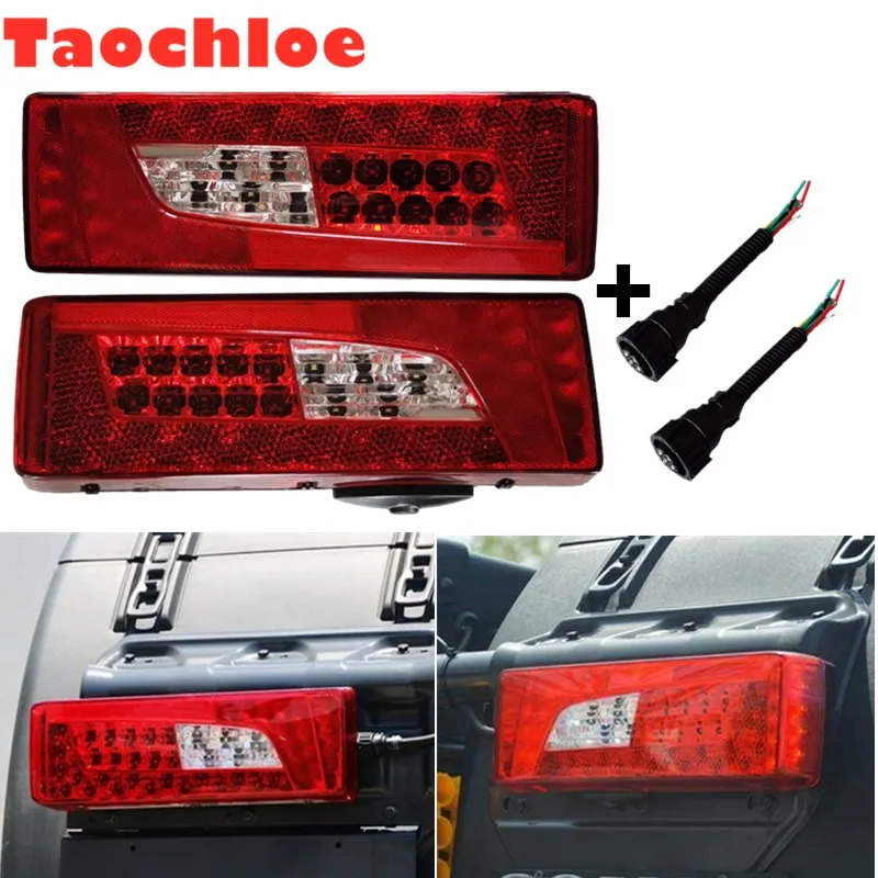 RH LH 24V LED Combination Rear Lamps For Scania Truck Taillights For Scania trailer Tail lightsOE 2380954 2241859 with buzzer