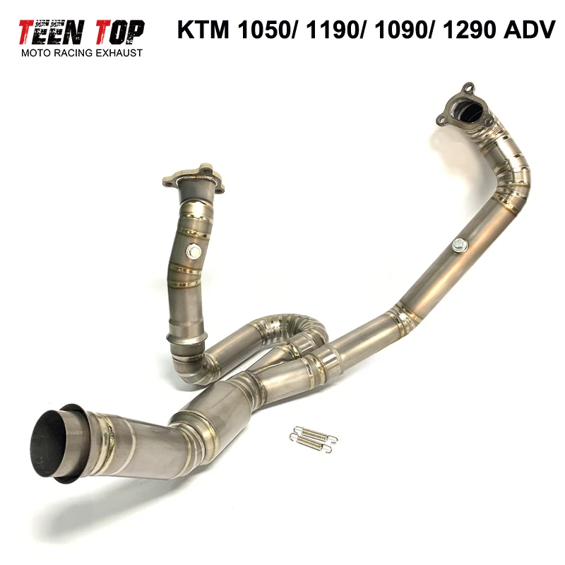 Motorcycle Exhaust Header Full System For KTM 1050 1090 1190 1290 ADVENTURE Front Connect Link Pipe Titanium 2013-2020