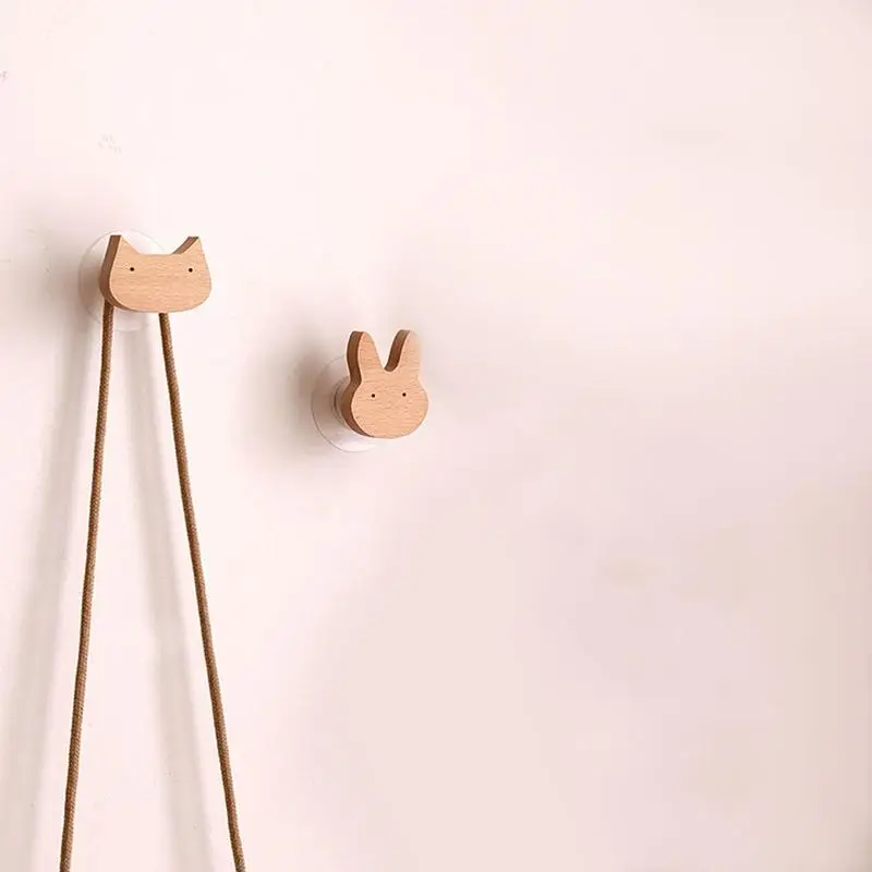 Cute Animal Shape Punch Free Coat Hooks Multi-purpose Wall Hangers for Clothes Washbasin Key Towel Bag Hat Shower Robe